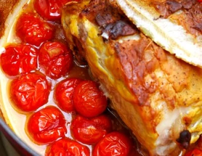 recette Rôti de porc aux tomates cerises