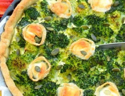 recette Quiche au brocoli et chèvre