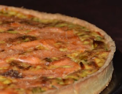 Quiche poireau-saumon