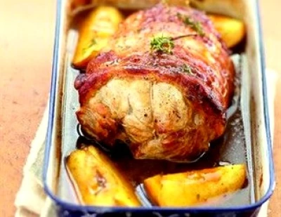 recette Rôti de porc aux pommes et cidre bio