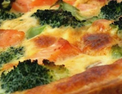 recette Quiche au brocoli et saumon