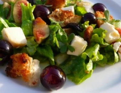 recette Salade vigneronne au chèvre