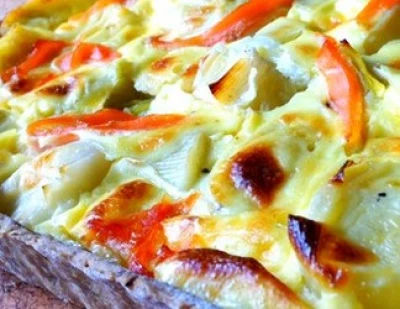 recette Quiche au poireau, truite fumée et gorgonzola