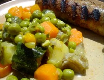 recette Printanière de légumes et saucisse