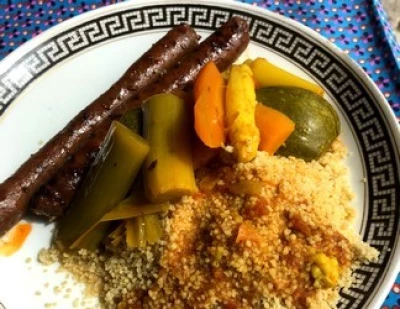 recette Couscous merguez aux légumes du moment