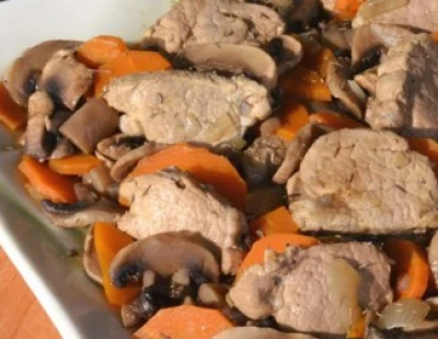 recette Mijoté de filet mignon aux champignons bruns BIO