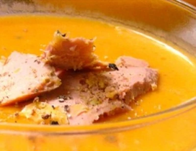 recette Velouté de butternut aux copeaux de foie gras