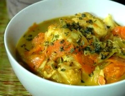 recette Curry de merlan au potimarron