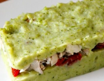 Lieu noir en parmentier de brocoli