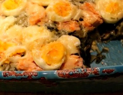 recette Blettes gratinées aux oeufs et truite