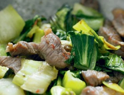 Wok de porc au pak choi