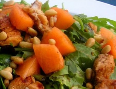 recette Salade sucrée-salée au poulet et melon