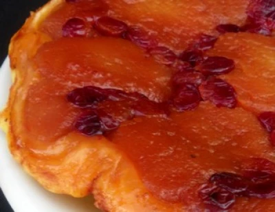 Tarte tatin pommes et cramberries