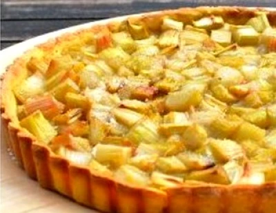 recette Tarte à la rhubarbe facile