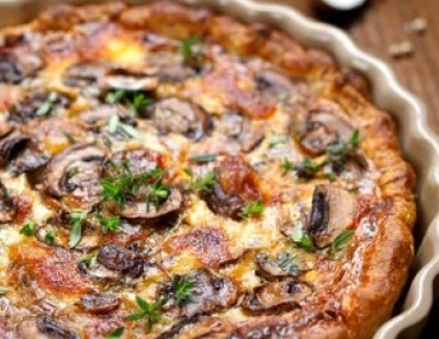 recette Quiche aux champignons persillés