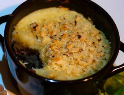 recette Parmentier de boeuf au panais, éclats de noisettes