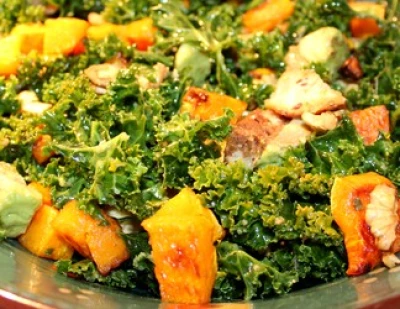 recette Salade de chou kale, butternut et avocat