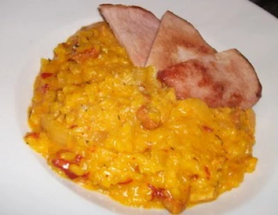 Risotto à l'espagnole et lomo grillé