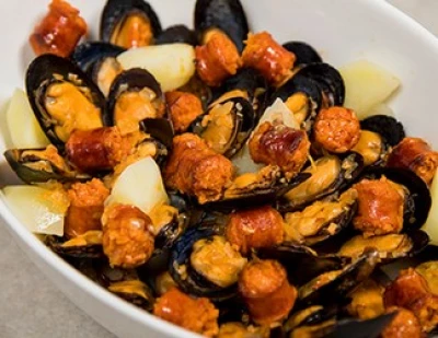 recette Moules à la txistora