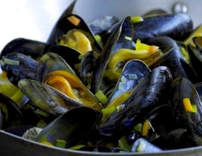 Moules safranées aux 3 légumes