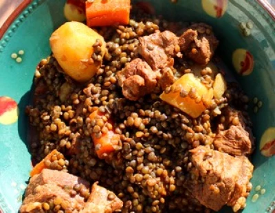 recette Veau à la marocaine aux lentilles