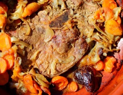 recette Tajine de veau aux dattes et abricots secs