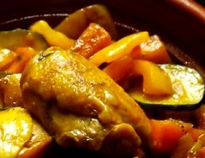 Tajine de poulet aux petits légumes