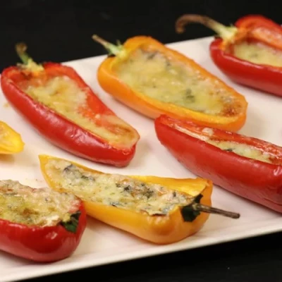 recette Mini poivrons farcis au gorgonzola