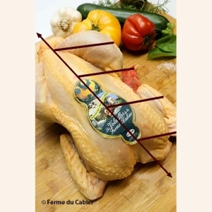 Demi poulet de ferme - 1 Kg