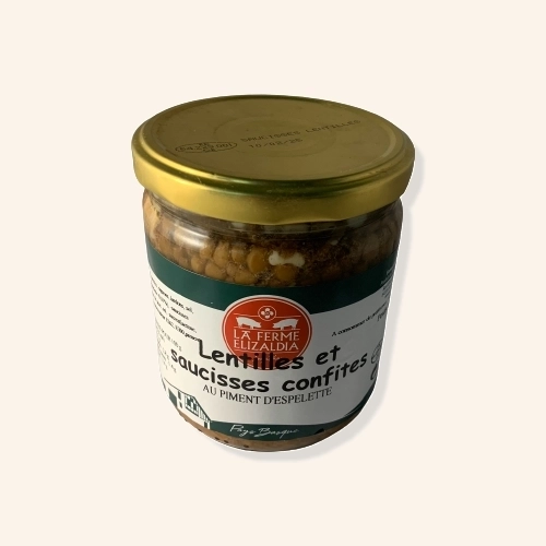 Lentilles saucisses confites - 380g