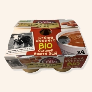 4 crèmes caramel beurre salé AB (4x100g)