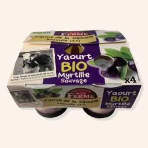 4 yaourts Myrtille sauvage AB (bicouche) 4x125g