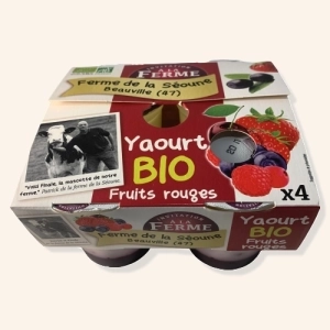 4 yaourts Fruits rouges AB (bicouche) 4x125g