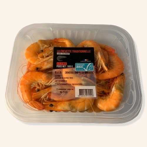 grosses Crevettes cuites (cal 30/50) - 500g