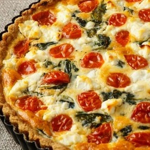Quiche aux tomates cerises et chèvre