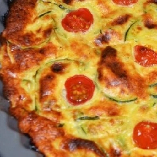 Quiche à la courgette, tomate et Cambozola 