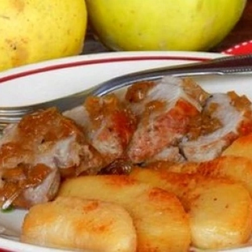 Filet mignon au miel et aux coings