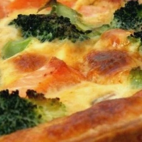 Quiche au brocoli et saumon
