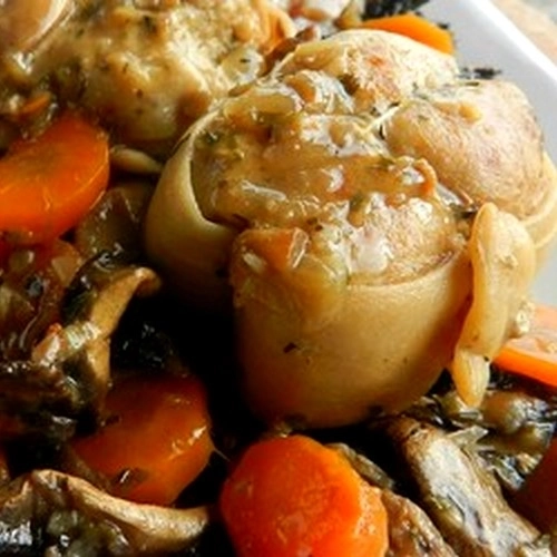 Paupiettes de veau aux champignons