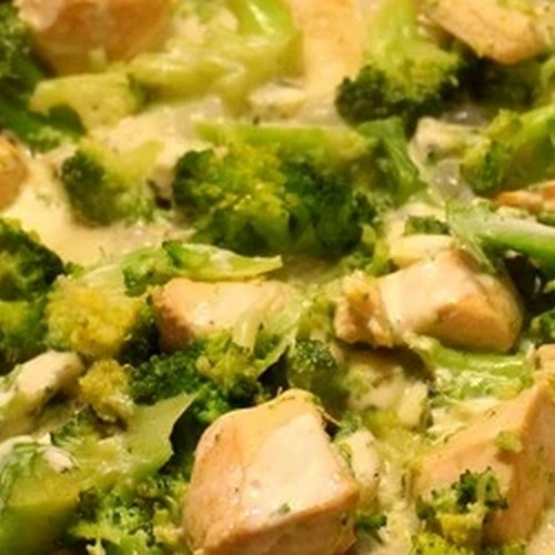 Blanc de poulet au brocoli et bleu d'Auvergne