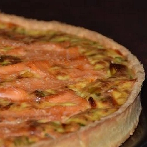 Quiche poireau-saumon