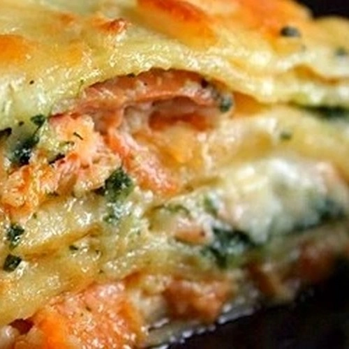 Lasagnes saumon et épinard frais