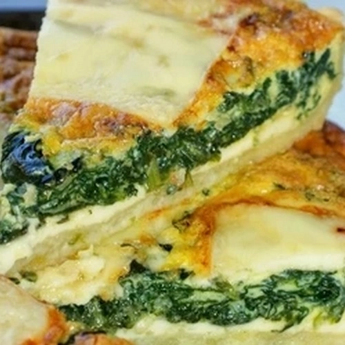 Quiche aux épinards et raclette