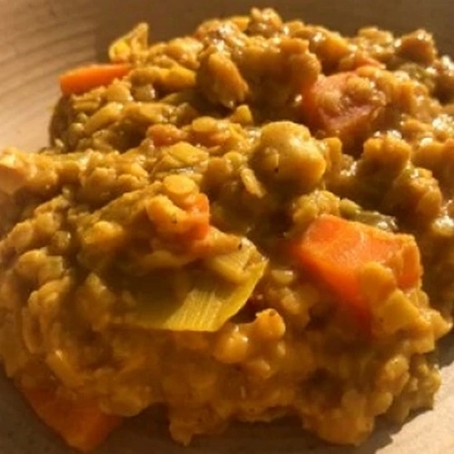 Dahl au poireau et carotte