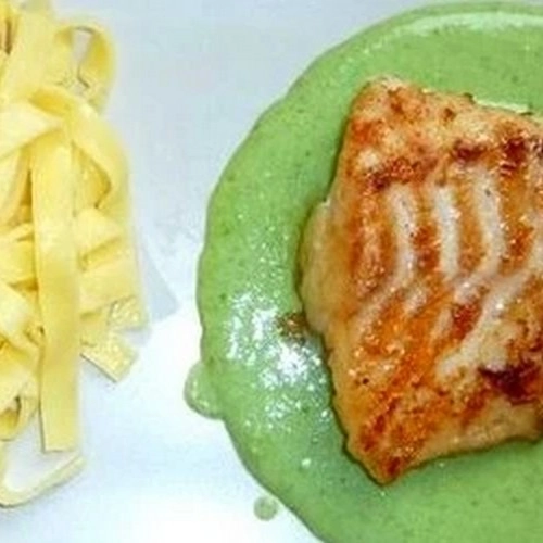 Cabillaud à la crème de persil