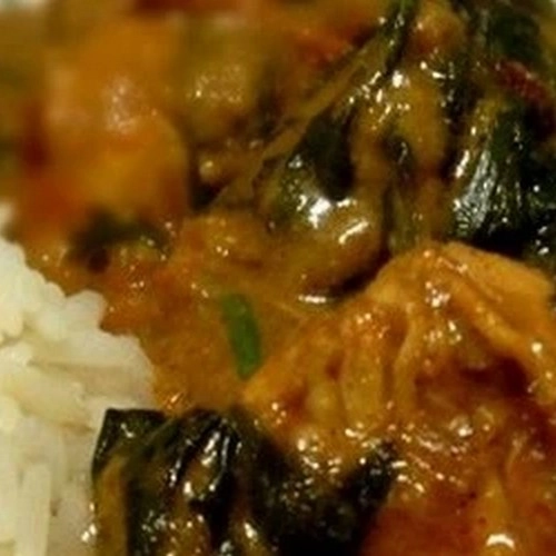 Curry de veau aux épinards