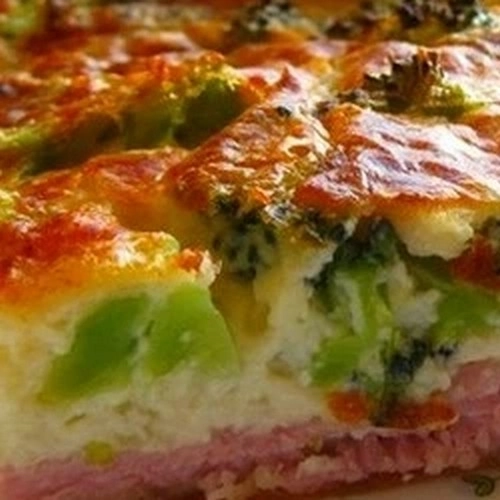 Quiche au brocoli et au jambon blanc
