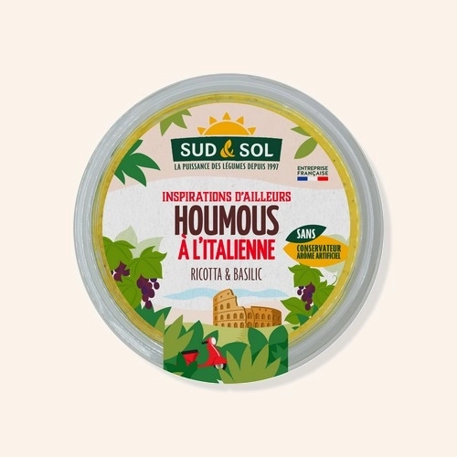 Houmous à l'Italienne (Ricotta et basilic) - 165g