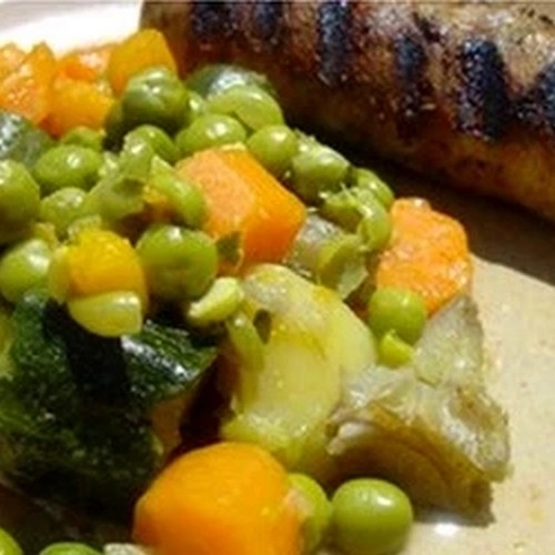 Printanière de légumes et saucisse