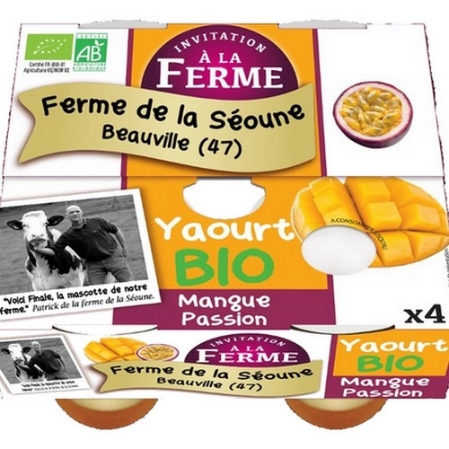 Yaourt bio mangue-passion